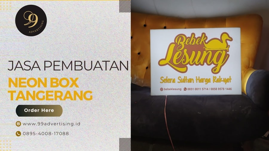 Jasa Pembuatan Neon Box Tangerang