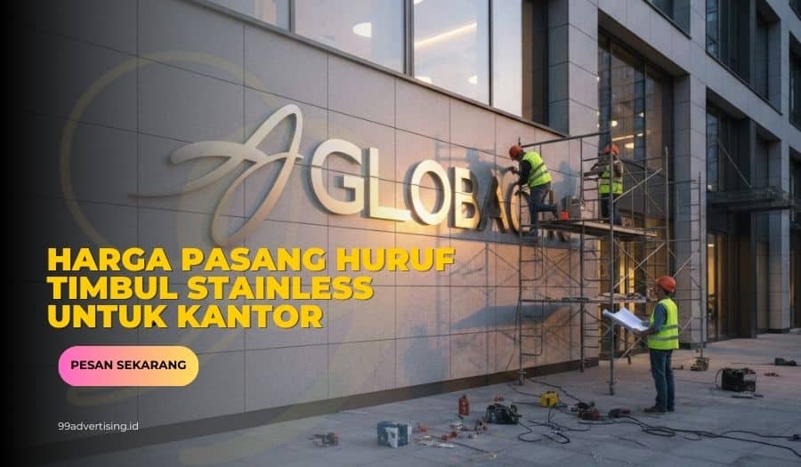 harga pasang huruf timbul stainless untuk kantor